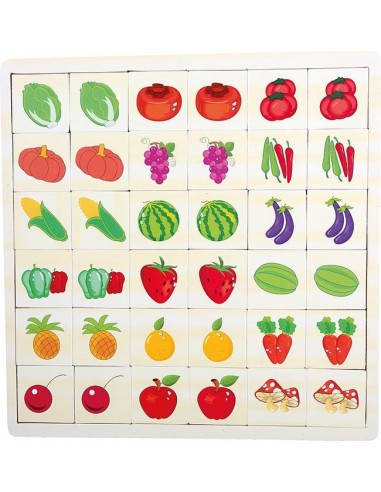 Puzzle de Memoria Frutas y Verduras""